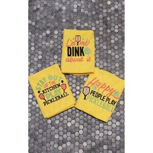 Pickleball Towels Happy People Play Let Me DINK about it Stay Out of the Kitchen